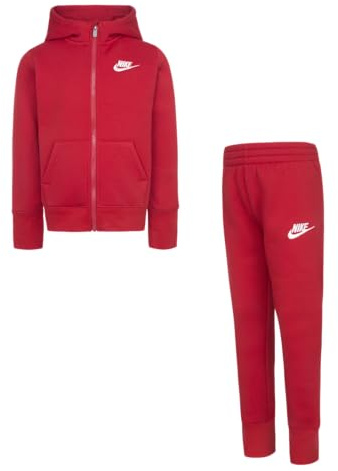 Nike Sustainable FZ Set per Bambini Gym Red 5/6 Anni