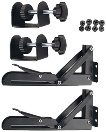 hgnxa Folding Computer Extension Desk Support Foldable Bracket Extender Keyboard Rack Slide Desktop Undermount Tray Black Clip Design For Stand For Keyboards
