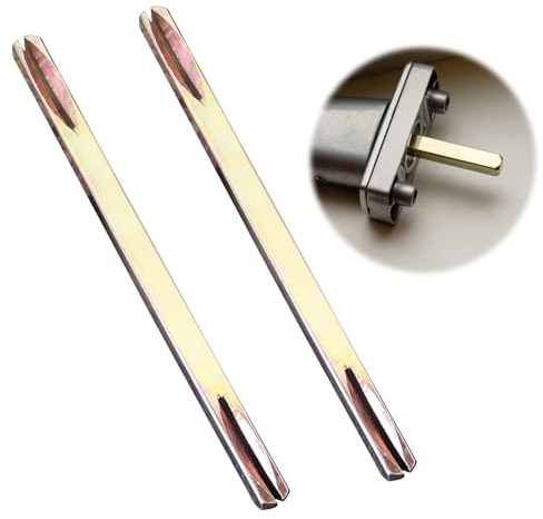 ATMWM 2 Stück Vierkantstift 8x130mm Verzinkt, Vierkant für Drückergarnitur Türdrücker, Drückerstift Eisen Vierkantstift für Drückergarnituren und Türgriffe