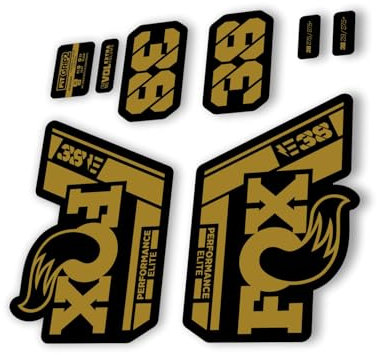 Autocollant de rechange pour fourche Fox 38 2021 Performance Elite E Bike Series Gold (brillant)
