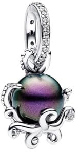 Wedanor Charme Oktopus Die kleine Meerjungfrau Ursula Charms-Anhänger 925 Sterling Silber Charm Bead Pendant für Europäische Armbänder und Halsketten