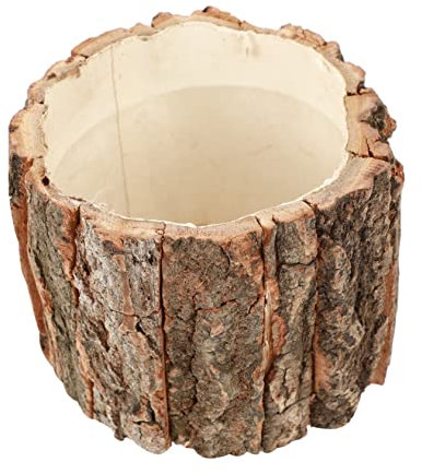 CAXUSD Holztöpfe Für Blumenarrangements Im Landhausstil Pflanztopf Aus Rinde Für Innen Und Außenbereich