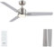 Newday Deckenventilatoren Holz Silber, 122cm Deckenventilator mit Beleuchtung Dimmbar und Fernbedienung, Ventilator Decke Leise mit DC-Motor Reversibel für Schlafzimmer Wohnzimmer Terrasse Küche