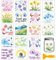 GLOBLELAND 18 Blatt Bunte Pusteblumen UV DTF Tasse Transfer Aufkleber 3.9x3.6 Zoll Pflanzen Schmetterlinge DTF Transferaufkleber Möbel Großformat Transfers für Glasbecher Keraflott Möbel Glas Holz