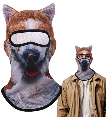 Katze Balaklava Vollgesichtsmaske Mit Ohren, 3D Tier Skimaske Mit Ohren, Sonnenschutz Gesichtsmaske Für Männer Frauen, Atmungsaktive Katze Gesichtsmaske Für Motorrad Radfahren Ski Snowboard