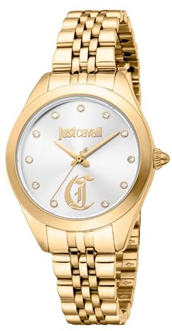 Just Cavalli Damen Analog Quarz Uhr mit Edelstahl Armband JC1L309M0055