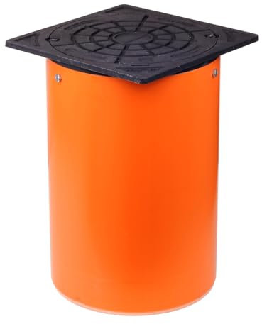 Verdone Teleskop Schachtabdeckung eckig KG Rohr DN 315 mit Gussdeckel A15 (326x326 mm) | Revisionsschacht, Abwasserschacht, Sickerschacht, Kanalschacht