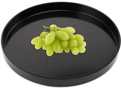 YZROHYI Vassoio Decorativo Rotondo 30 cm,Vassoio Portaoggetti Bagno,Piatto Centrotavola Moderno,Vassoio Porta Candele,Round Serving Tray,Vassoio Cucina Plastica,Cosmetici Piatti per Gioielli