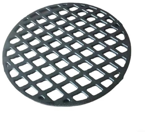 SMZhomeone Griglia per barbecue in ghisa, 30 cm, rotonda, con fori per cucinare all'aperto, accessori per barbecue per riunioni o feste