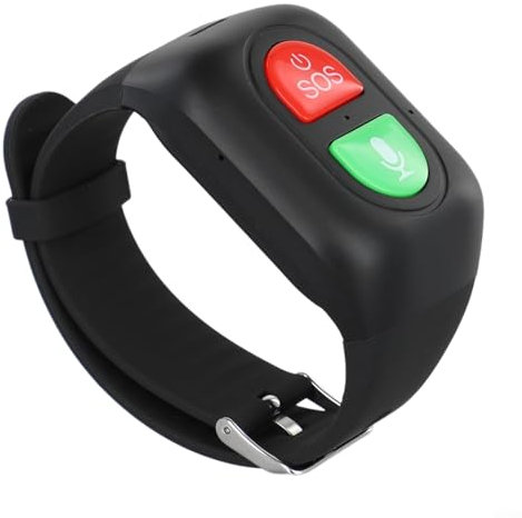 Jotekonoby Reloj inteligente con alarma para ancianos con botón de emergencia SOS, rastreador de fitness, detección de alerta de caída y seguimiento de ubicación GPS, impermeable, 4G, contador de