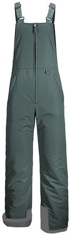 Generisch Pantaloni da sci per ragazzi e ragazze, salopette da snowboard all'aperto con ginocchia rinforzate, vita regolabile, taglia XL