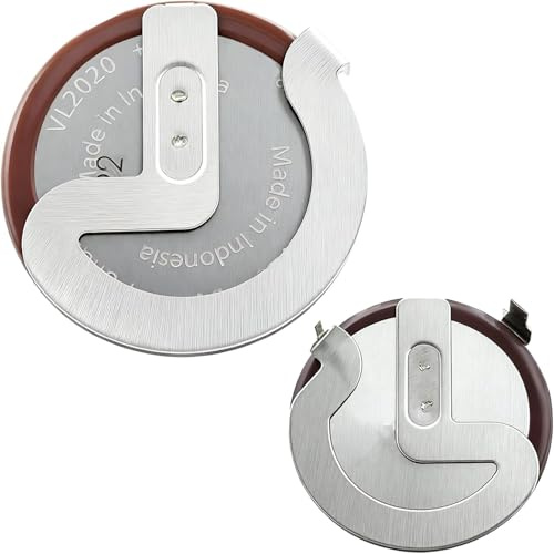 YUFEEI pour de clé BMW VL2020 Batterie Rechargeable 3V pour télécommande sans clé BMW (2 Pile VL2020 105°)