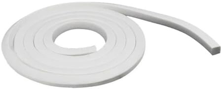 YJQHODY 1 piece Dichtung Silikon Schwamm Trim Streifen, Weiß Türen Windows Dichtung Silikon Schaum Dichtung Streifen(10MM*20MM*5M)