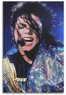 POPOORWQ Internationales Superstar-Poster, Motiv: Michael Jackson, dekoratives Gemälde, Leinwand, Wandposter und Kunstdruck, moderne Familienschlafzimmer-Dekoration, Poster, 20 x 30 cm