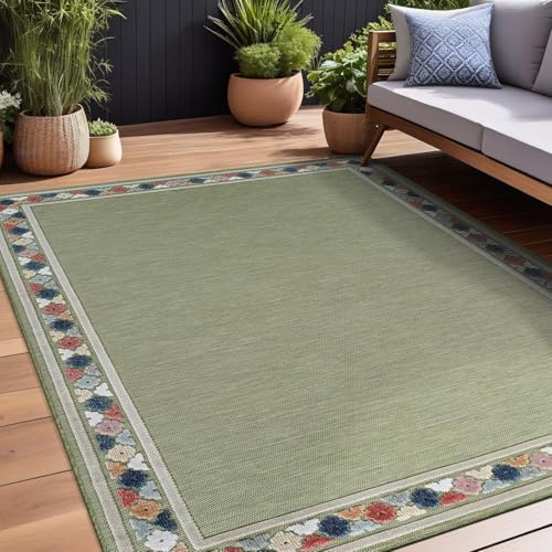 Wasserdichter Outdoor-Teppich 200x300 – Faltbare Campingmatte, waschbar, tropischer Teppich für Grill, Strand, Terrasse & Balkon – perfekt für Terrassen & Outdoor-Spaß