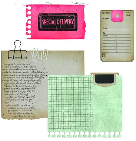Sizzix Transparentes Stempel-Set mit Framelit-Stanzformen, Creative Combos von 49 & Market, 10 Gummistempel und 10 Stanzformen