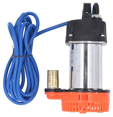 Adfaga Bomba de agua sumergible de 24 V CC Bomba de pozo profundo con energía solar de alta elevación de 220 W Carcasa de acero inoxidable Motor de cobre lleno para riego de granja