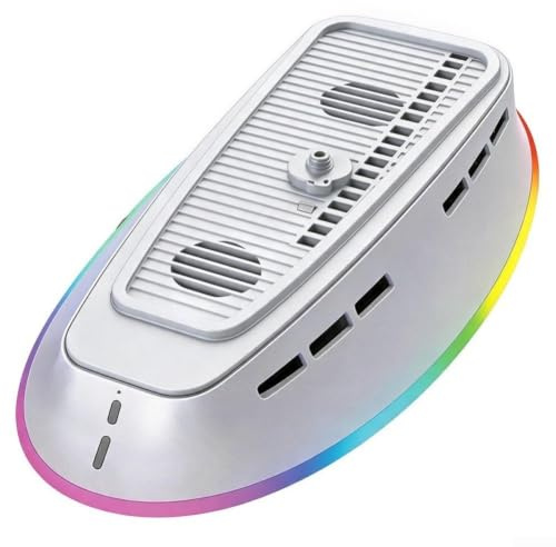 Supporto di raffreddamento per PS5/PS5 Slim/PS5 Pro, doppia ventola RGB per base di illuminazione per console, dispositivo di raffreddamento di gioco con effetti LED