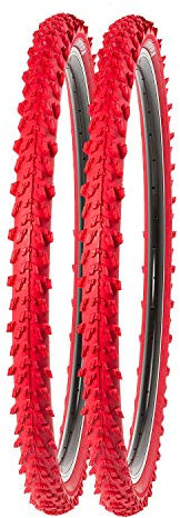 01022614-2 Kenda MTB Fahrradreifen Decke - 26 x 1.95 - 50-559 (Rot 2 x)