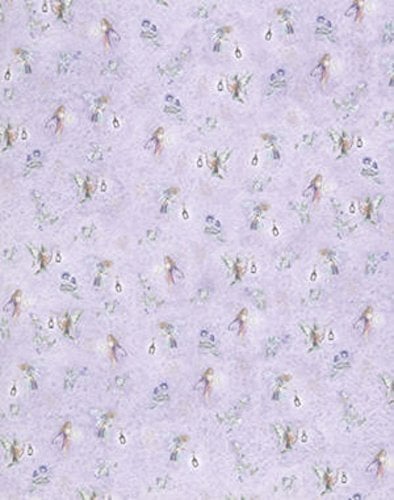 Melody Jane Dolls House Fairies on Lilac Miniature Print 1:24 Scale Nursery Wallpaper