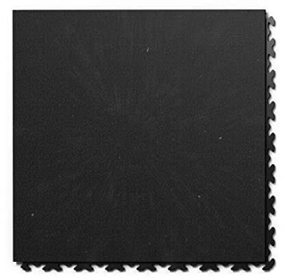 Fortelock PVC Vinyl Bodenfliese | PVC Fliesen Garage | Garagenboden | Werkstattboden | Invisible Snake (Hohe Belastbarkeit) 2030 (Schwarz ECO)