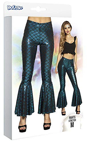 Boland - Kostüm Schlaghose Meerjungfrau, Größe M, Leggings, dehnbar, Schuppen, Muster, Unterwasserwelt, Mottoparty, Karneval