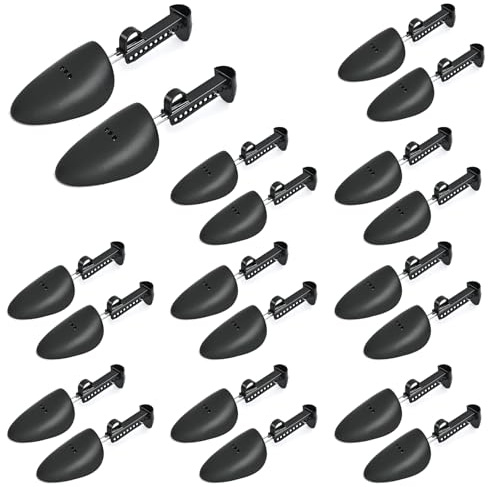 EchoDone 10 Pairs Plastic Shoe Tree Stretcher Shaper for Men Adjustable Length Shoes Boot Holder Shaper Support