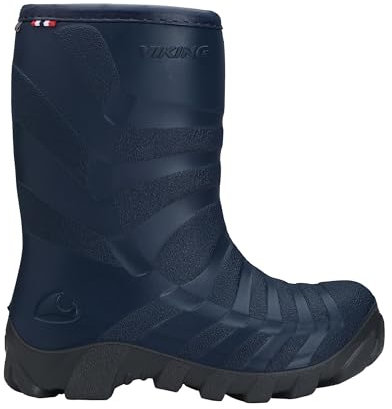 Viking Ultra Warm, Stivali da neve Unisex - Bambini e ragazzi, Multicolore Navy Charcoal, 38 EU