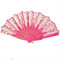 Yksqe Gold Powder, Hunchun Fan, Black Classic 23Cm Gold Powder - Rose Red