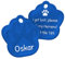 ENGRAVO Hundemarke mit Gravur in Blau 33mm | Pfote Halsbandanhänger personalisiert | Namensschild für Halsband | Anhänger Marke für Hunde, Welpen & Katzen | Dog Tag mit Wunschgravur