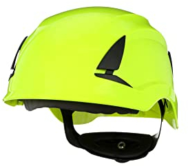 3M SecureFit Elmetto, X5514NVE-CE, non ventilato, verde ad alta visibilità, marchio CE