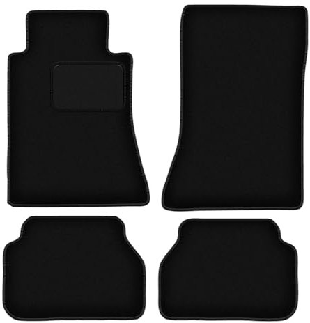 Wielganizator Automatte – Passend für Mercedes E W124 Coupe 1984-1997 – Velours – Autozubehör - Praktische Fußmatte Auto – 4-teilig - schwarz