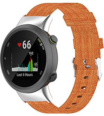 Maucoray TopTen Nylon Sport Uhrenarmband, Ersatz Zubehör Armband Kompatibel für Garmin Forerunner 45/45S, Swim 2 Satrap (Orange)