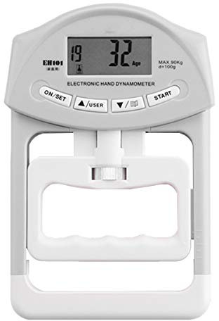 Winnfy Forza di Presa Tester Digitale Portatile Dinamometro Hand Grip Forza di Presa Elettrica di Misura A Mano Presa Misuratore di Potenza 198 Lbs/ 90 Kg