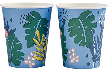 Gobelets en papier animaux tropicaux - animaux sauvages (Lot de 8) - gobelets papier - fete jungle - tropical