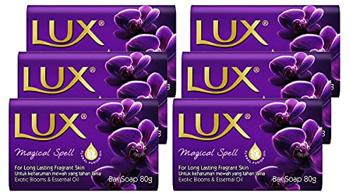 Lux Magical Spell Seifenriegel mit schwarzer Orchidee und Wacholderöl, 80 g, 6 Stück