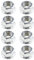 EMSea 8Pcs 3/8 (9.5mm) Bicycle Wheel Axle Track Flange Nuts for Bicycle Front and Rear Wheels Std MTB Hybrid Bikes Kids Bikes Bicycle Wheels Accessories Alloy
