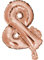 DekoRex Folienballon Rosegold 40cm Luftballon Geburtstag Hochzeit Deko (Sonderzeichen &)