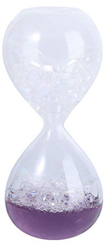 cabilock Verre Sablier Minuterie Liquide Sablier Liquide Mouvement Timer Sablier Bubble Chant Sablier Sablier Décorations de La Maison Anniversaire Cadeaux D' Anniversaire (Violet)