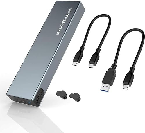 M.2 SATA SSD-Gehäuse auf USB 3.1 Externes SSD-Lesegerät Konverter-Adaptergehäuse USB 3.1 Gen 2 10 Gbit/s SATA NGFF B-Key & B+M-Key-Festplattenadapter M.2 Solid-State-Festplattengehäuse (nur SATA)