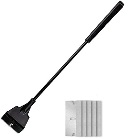 WanFengXue Detachable Pole Algae Scraper Glass Tank Algae Cleaner Tool with 5 Blades 33cm Fish Tank Scraper Cleaner for Glass Aquarium Fish Tank