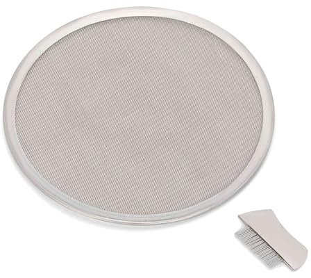 NKLaus Räuchersieb Edelstahl 11,5cm Räucherzubehör Räucherwerk Plättchen mit Bürstchen 2657