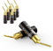 Tertullus 8 Pcs Speaker Pin Connectors 24k Gold Plated Banana Plug Screw Type Speaker Pin Banana Plugs Speaker Cable Connectors Adapter