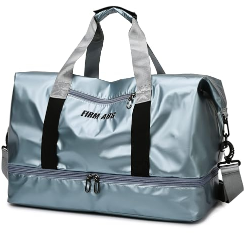 LEcylankEr Sporttasche Herren Damen Reisetasche Groß mit Schuhfach Wasserdichter Gym Bag mit Nassfach Sporttaschen Groß für Training Geschäftsreisen Shopping Fitness(Blau)