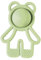 Nattou Beißring aus Silikon Pop-it, Kleiner Bär als Greifling und Beißtier, BPA-frei, Ca.11 cm, Silicon, Grün