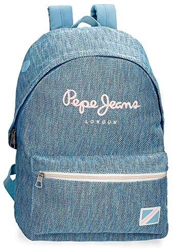 Pepe Jeans Lena Schulrucksack Anpassbar an Trolley Blau 31x42x17,5 cm Polyester