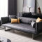 LIANGLAOI Leder Sofabezug 1 2 3 4 Sitzer,rutschfest Sofa Überwurf,L Form Sofa Abdeckung,Einfarbig Sofaüberwurf für Hunde,Katzen,Haustiere,Liebessitz,Liege,Armlehne,Rückenlehne-Schwarz,70x210cm