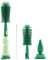 Clundoo Goupillon Biberon Silicone, 3 en 1 Nettoyage Biberon Brosse, Convient aux Tétines et Biberons de Bébé, avec Brosse Douce, sans BPA, Nettoyeur de Paille pour Brosse à Tétons (Vert)