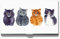 Niapessel Porte-cartes de visite, motif chats aquarelle, pochette fine et portable en métal pour cartes de visite pour homme et femme, 9,4 x 5,6 x 0,8 cm, Aquarelle chats drôles, Moderne