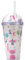 Forreen Cup with Straw and Lid for Kids Adults, 380ml Cold Cups Reusable Creative Double Wall Cute Unicorn Design Plastic Iced Coffee Cup for Coffee, Juice, Cocktail, Mixed Drinks (White-450ML)